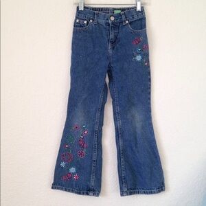 FINAL MARKDOWN Girl's Circo retro look Embroidered Flare Blue jeans 6x